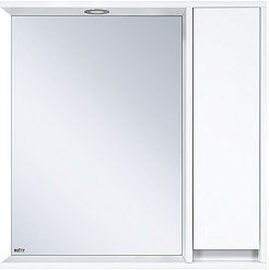 Misty Зеркальный шкаф Алиса 75 R белый – фотография-1